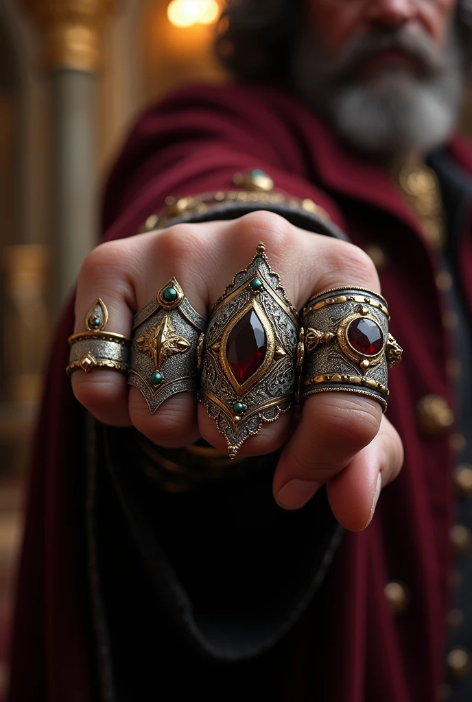 A full finger amor ring