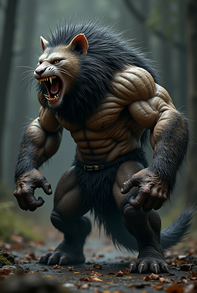 Porcupine mix lion dangerous bodybuilder