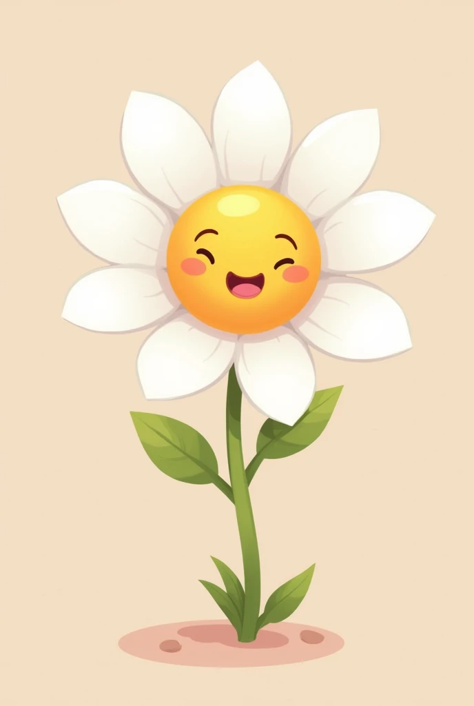 cute stemless daisy smiling

