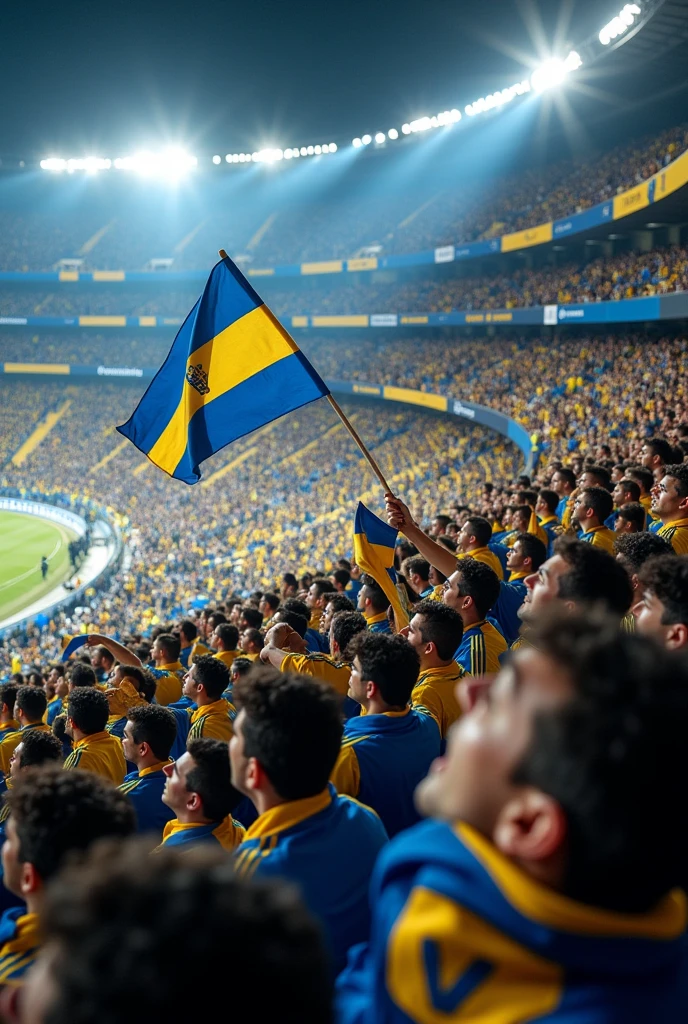 Boca juniors fans in La Bombonera