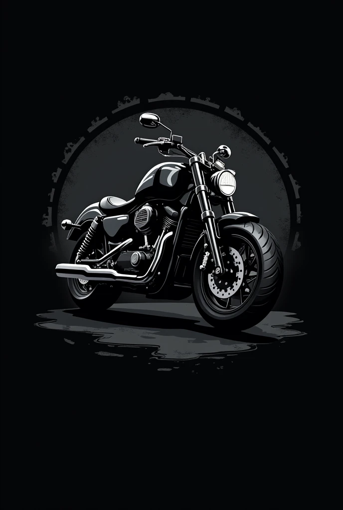 Logo of a black motorcycle workshop