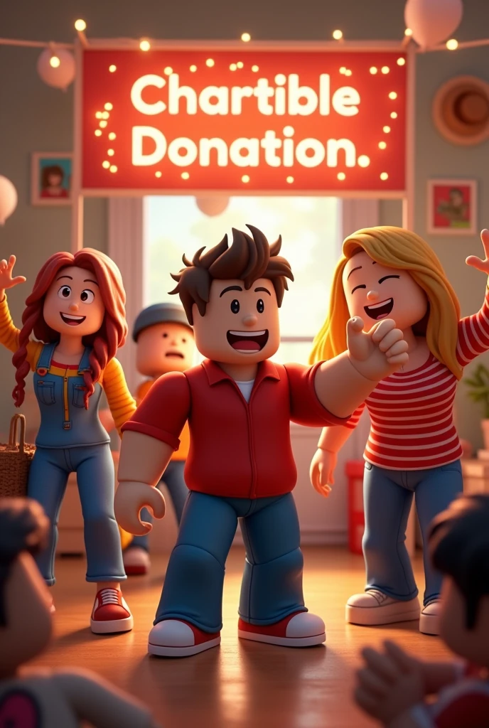 An image that says donationstay with roblox characters