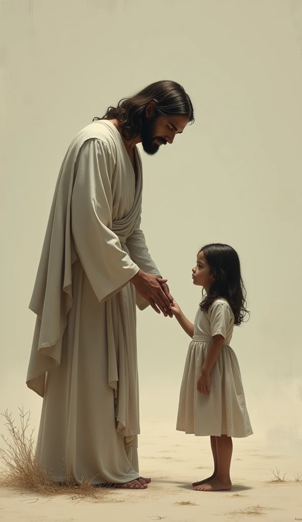 Jesus christ with a lonely girl