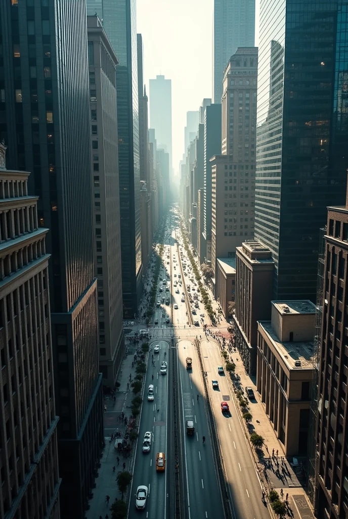 Create a real photograph from a high angle