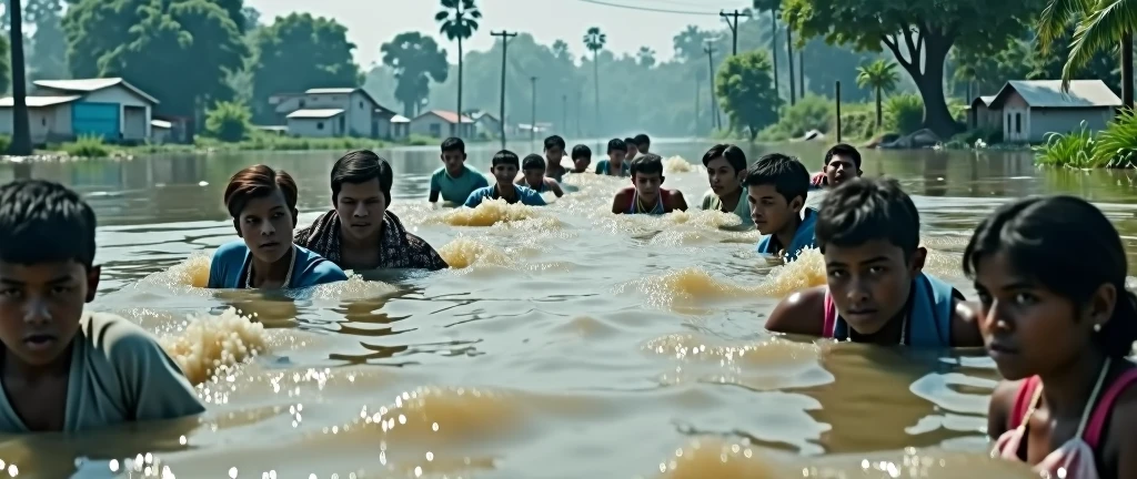 বাংলাদেশের বন্যার ছবও