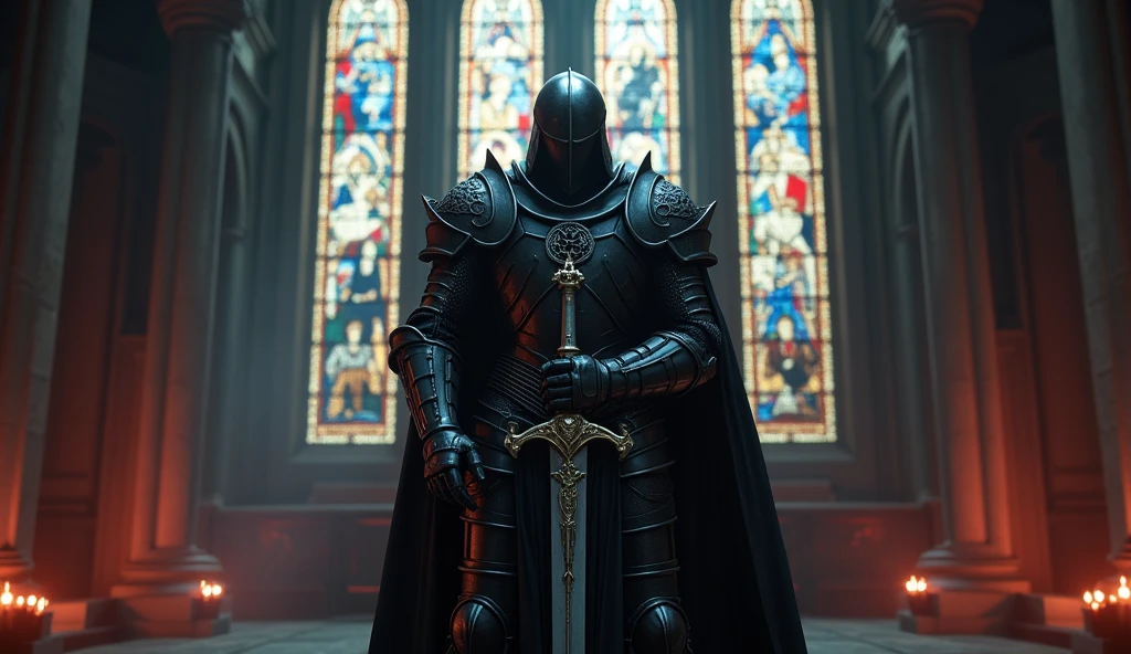 8k、Equipped with dark knight armor and sword ,large stained glass ,wear a black robe(number々の賞を受賞したmasterpiece、Incredible detail、Texture、Maximum details)red flame candlearafed image of a man in a white robe holding a sword, shadowbringers cinematic, by Yang J, square enix cinematic art, anime epic artwork, graphic artist magali villeneuve, from arknights, 2. 5 d cgi fantasy artwork, fanart best artstation, with large sword, epic fantasy art style hd, wallpaper 8 k, High resolution, masterpiece, Highest quality, Intricate details, Very detailed, Clear focus, practical skin texture, texture, Shot with Canon, 85mm, Shallow and deep, Kodak Vision Color, Exactly, Very detailed, photograph_\(Extremist\), photographpractical, practical, Post-processing, Maximum details, Roughness, Real Life, Extremist practical, Photorealism, photographgraphy, 8K Ultra HD, photographgraphy