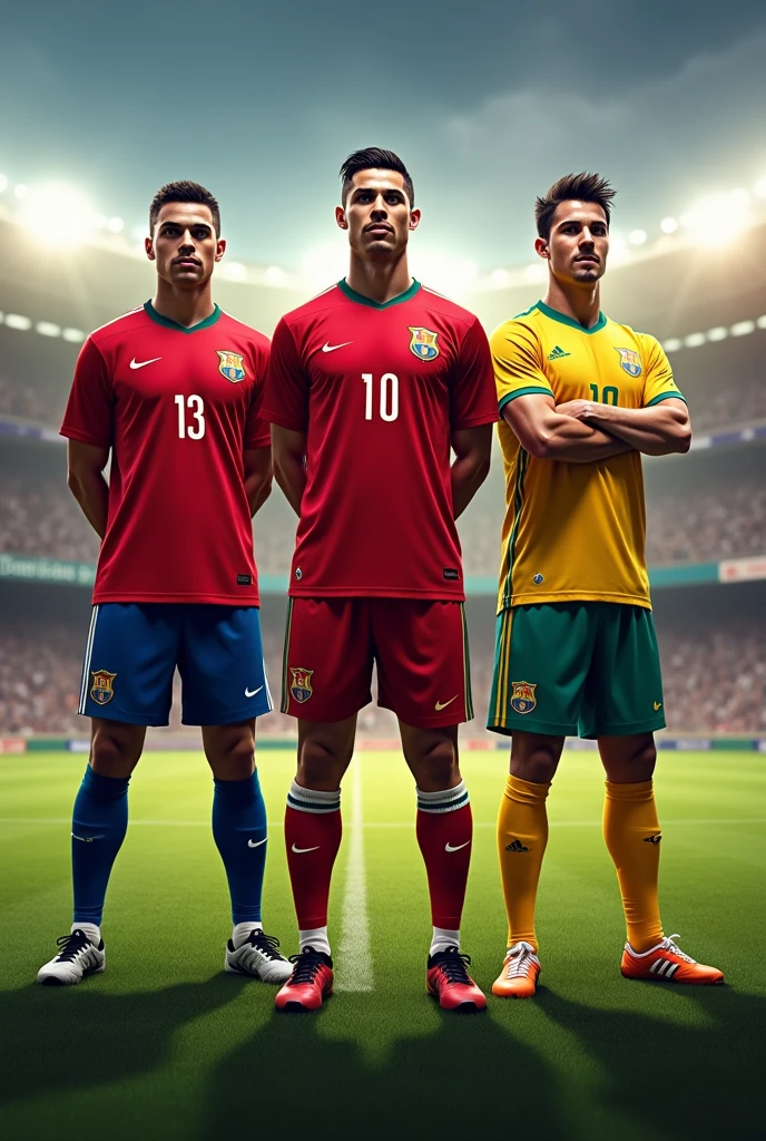 Cristiano Ronaldo with Ronaldinho Gaucho and Ronaldo Phenomenon