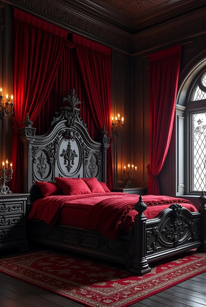 Imagine an amazing Dracula room with almost realistic bed of good quality and unique