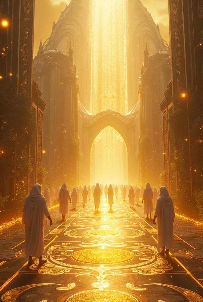 New Jerusalem, the streets are made of gold and crystal , no sadness there is all peace, die and cry never again.
