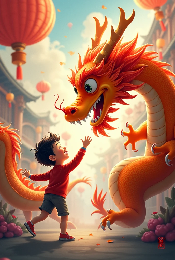 work of art, best qualityer, making friends with the Chinese dragon, fun, glad, Ablaze, Big time,