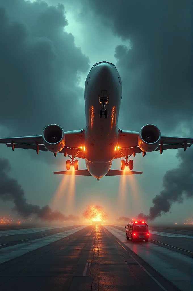 boring 737 landing when is started to engine fire
