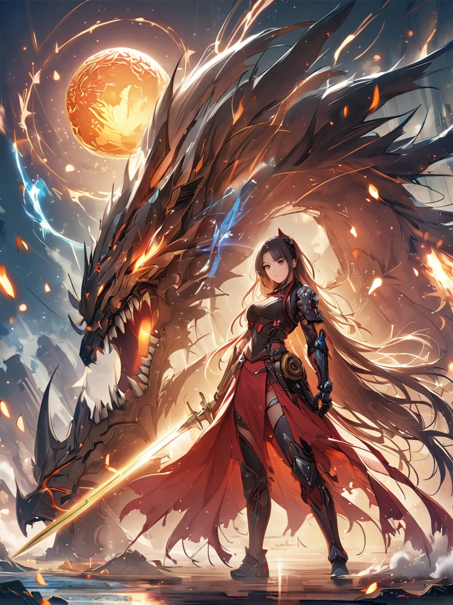 Create a Mid-Autumn Festival poster with a futuristic sci-fi mechanical fantasy，(By Mooncake，The composition of the mechanical Chang&#39;e in Guanghan Palace:1.6)，(Dotted with osmanthus and osmanthus)，嫦娥有长长的White hair，blue eyes，The body is silver，Wearing a white Hanfu dress，A blue belt is tied around the waist，Standing in a futuristic Mid-Autumn Festival background，The background is blue，There are blue lights on her and in the background，There&#39;s an energy field around her.，This image is very detailed and realistic，((girl，Hanfu mecha))，Broken armor，Mechanical Halo，Robotic Arm，White hair，Long hair，Ceramic body，Thigh gap，Network Background，Extremely detailed city，(Translucent body)，(Reflective Skin)，8k，Best quality，Ultra Detailed，(Surrealism:1.4), [colorful explosion psychedelic paint colors:1.21], (sharp:0.7), amazing fine detail, Nikon D850 film stock photograph Kodak Portra 400 camera f1.6 lens, rich colors, lifelike
