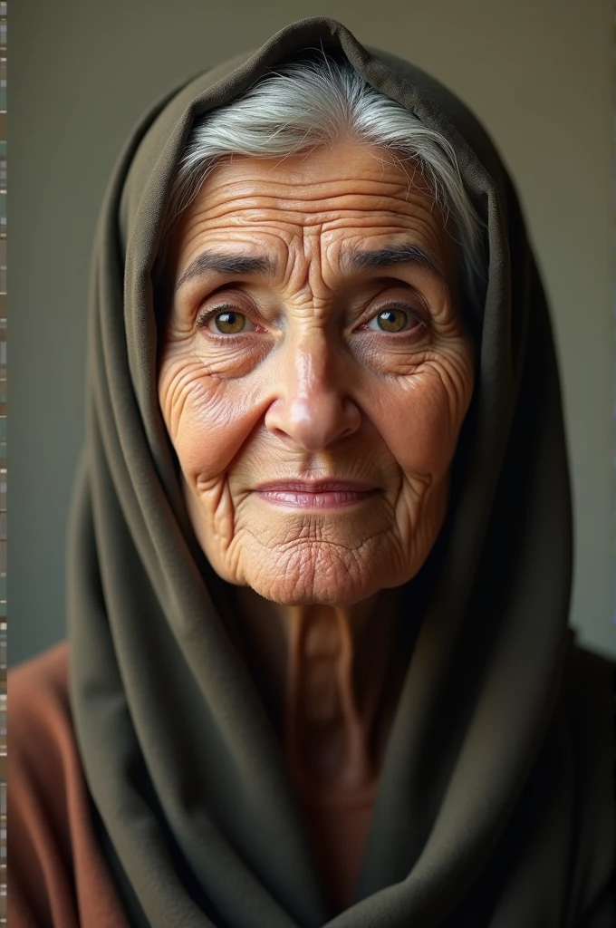 Old muslim mom standing