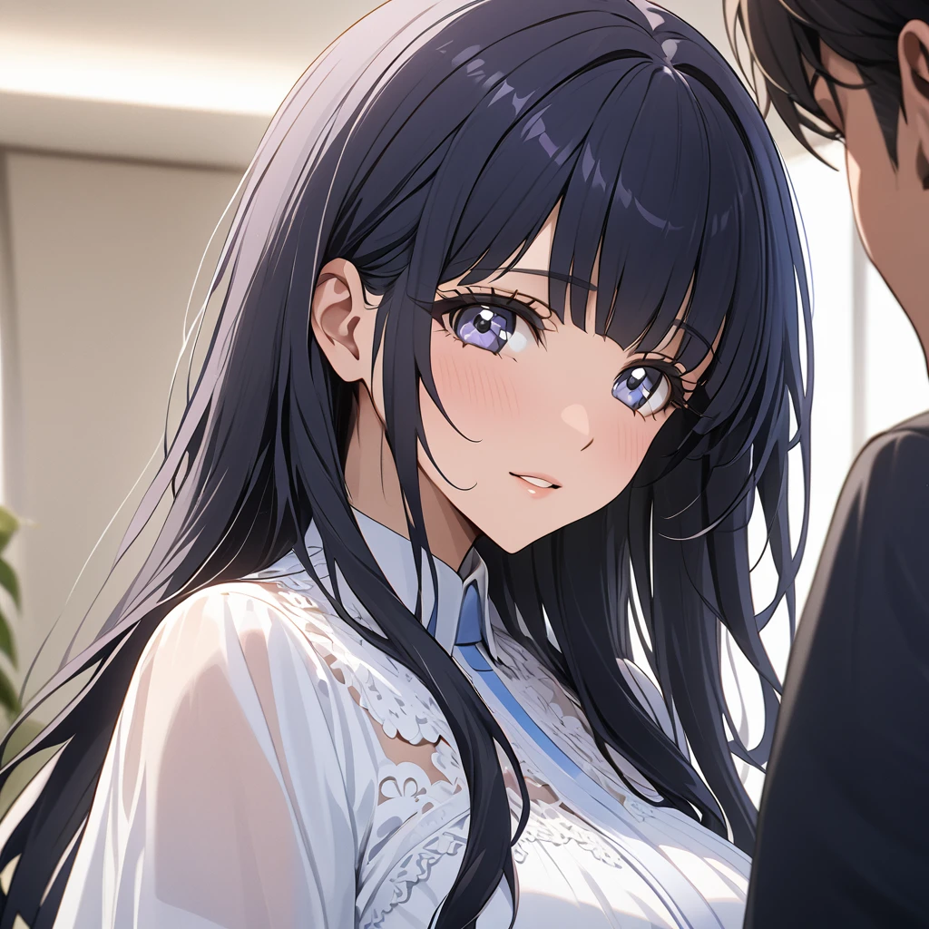 ((Highest quality)), ((masterpiece)), (detailed), (Perfect Face)、The woman is Reika Aoki, a Brazilian woman with semi-long hair.、The woman is getting married to a Brazilian man in Brazil.