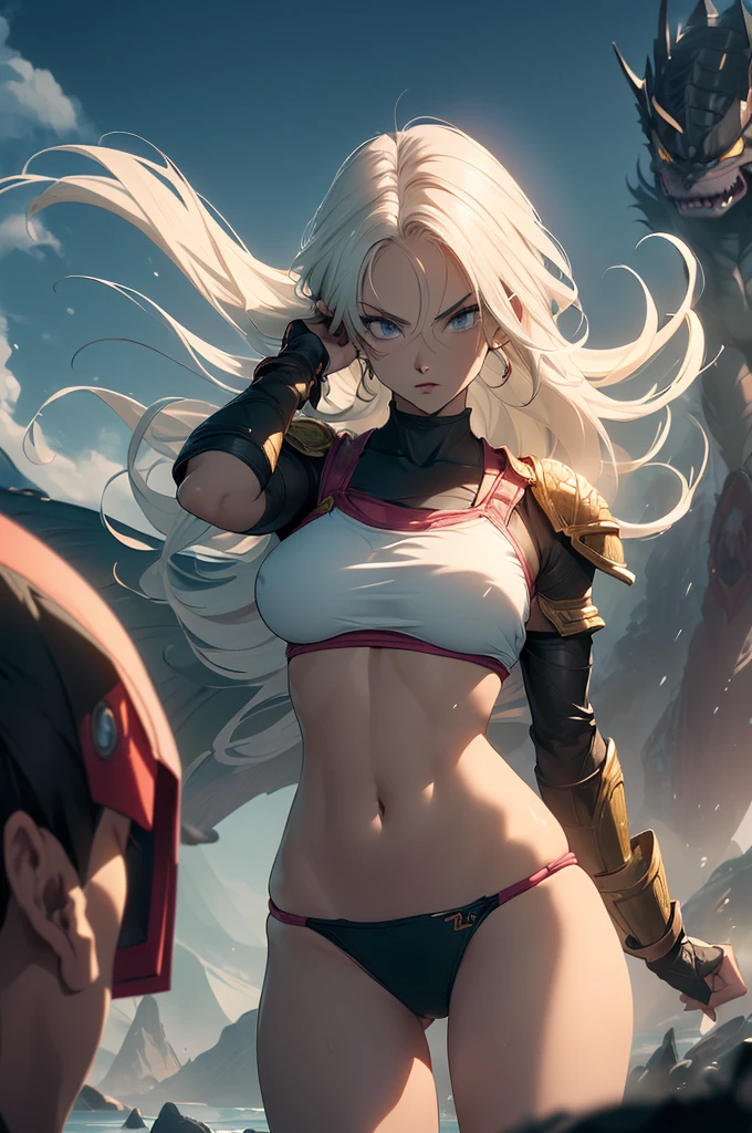 (Highest quality,4K,High resolution,masterpiece:1.2), (Ultra-detailed), (Slender beauty)(Age 27)(Holding a sword:1.3) (Dynamic Art), (looking at the camera) (Dragon Ball Z setting), (The whole body is visible)(Vision:1.8), (Realist,photoRealist,photo-Realist:1.37), (High resolution,High resolution), (Portraiture), (Vibrant colors), (Long legs), (A noticeably elongated face), (Wide range) (Hermosos Fine grain), (Beautifully detailed lips), (Highly detailed eyes and face), , Bright eyes Dynamic angles and postures, Sweatびっしょり, Sweat, (Long eyelashes), (Sharp focus), (Physically Based Rendering), (8 heads,Beautiful female warrior), (Mature Woman) (Leg spread), (intense), (expression of intense desire), (Motion Blur), (elegant), (Slim figure:1.3), (Inspired by anime), (Bright light), (Cinema Lighting), (Contrasting colors), (Mysterious atmosphere), (Action-packed scenes), (Unique Look), (impressive), (Reveal costumes), (Exciting), (Expressive), (Interesting atmosphere), (monster:1.4) ((Highest quality)),((Very detailed)),masterpiece,Absurd,Detailed face,Beautiful Face,(Fine grain, Deep Eyes),((Dynamic pose)), (((Long white hair,Adult beauty,Inspired by Akira Toriyama))),(((Bikini Armor))),grassland,((In battle with dragons,)),Distant view Vision
Wide shot 広角
Long shot