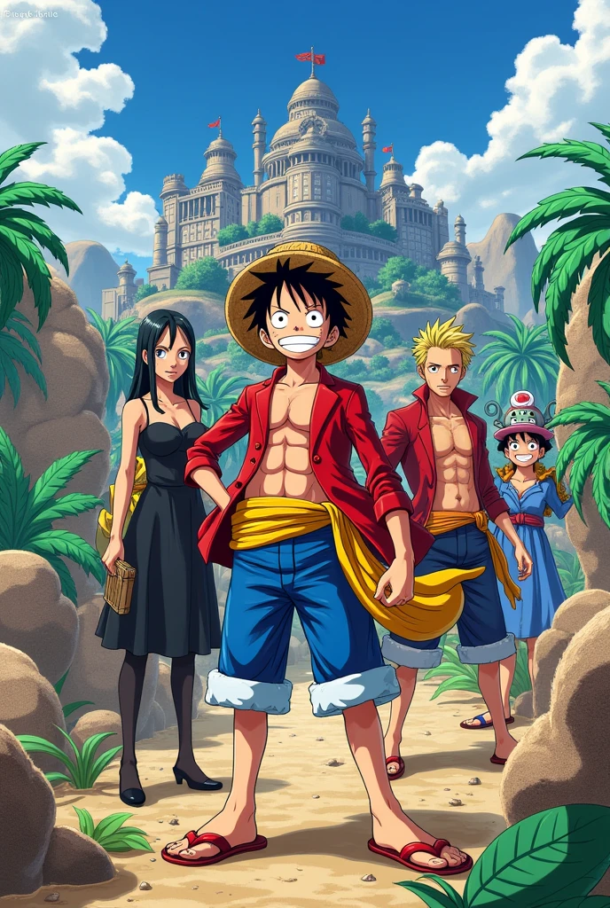 The Straw Hat Pirates are made up of several distinct characters., each with their own skills and personalities. Here is a brief description of the main members:
1. **Monkey D. Luffy**: The captain of the gang, known for his ability to stretch his body as if it were made of rubber, after eating the Devil Fruit Gomu Gomu no Mi. He is optimistic, determined and seeks to become the Pirate King.
2. **Roronoa zoro**: The swordsman of the group, famous for his three sword fighting style. Zoro is known for his great strength and loyalty to the captain.. He has a strong sense of honor and a dream of becoming the greatest swordsman in the world..
3. **US**: The navigator of the flock, specialized in cartography and weather forecasting. She is cunning and has a strong determination to help protect her friends and her home.. US também é conhecida por sua habilidade em criar mapas e manipular o clima com suas habilidades.
4. **usopp**: The shooter and liar of the group, with a great skill in creating and using various types of weapons and gadgets. usopp é conhecido por suas histórias exageradas e sonhos de se tornar um grande guerreiro do mar.
5. **Sanji**: The cook of the gang, who is a martial arts expert using only his legs. Sanji is a knight on a quest to find the All Blue, a legendary sea where all the fish in the world meet. He is also famous for his passion for cooking and respect for women..
6. **Tony Tony Chopper**: The group's doctor and a reindeer who ate the Devil Fruit Hito Hito no Mi, allowing him to transform into a human and various hybrid forms. Chopper is kind and has a great desire to be a doctor who can cure any disease..
7. **nico robin**: The archaeologist of the gang, with the ability to create additional parts of his body on any surface thanks to the Devil Fruit Hana Hana no Mi. Robin seeks to unlock the secrets of ancient history and discover the true meaning of the Rio Poneglyph..
8. **Franky*