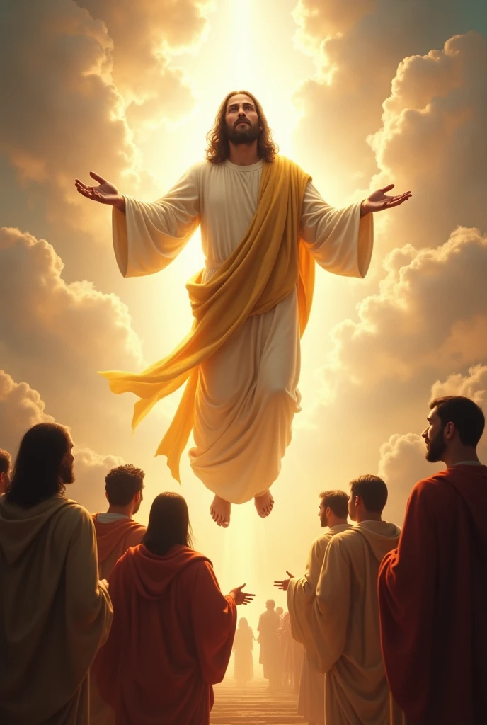 Jesus Christ Greeting peoples From Heaven
