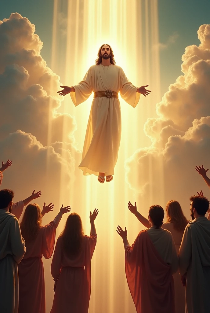 Jesus Christ Greeting peoples From Heaven