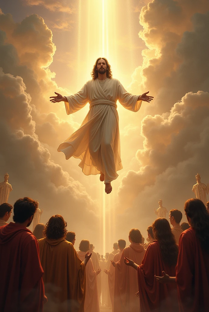 Jesus Christ Greeting peoples From Heaven