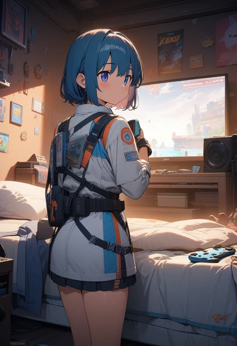 ((background only)), masterpiece, best quality, extremely detailed, ultra detailed, flat anime, 2D,
video game, bedroom,