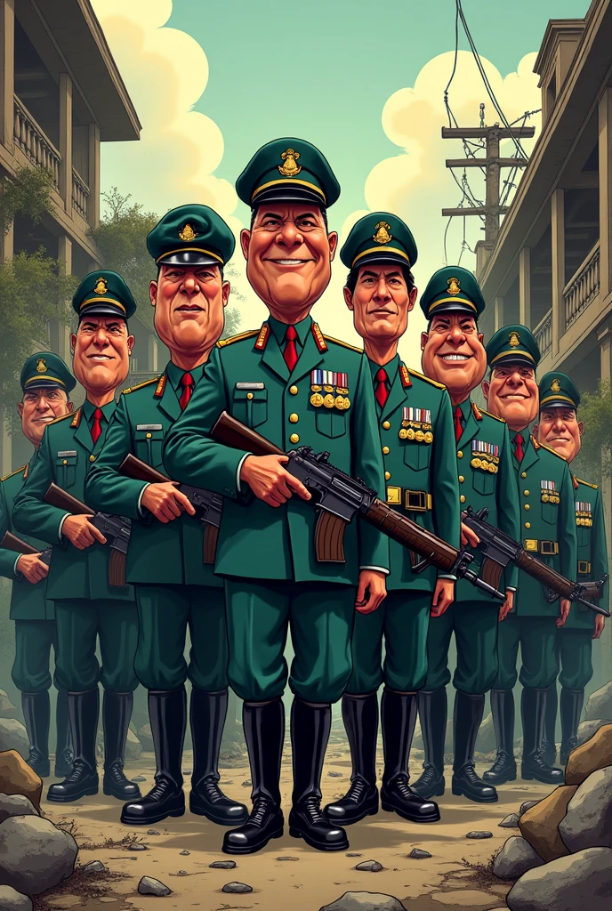Cartoon about the military junta in Colombia