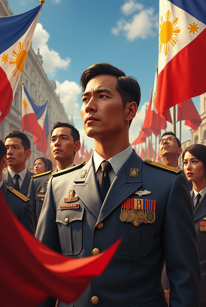 Make a photorealism about National Heroes Day in the Philippines, include some National Heroes from the philippines like Dr. jose rizal and other national heores