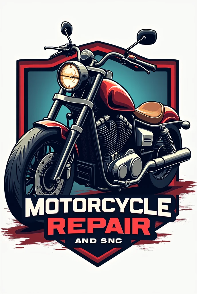 Logo of a motorcycle repair shop 




