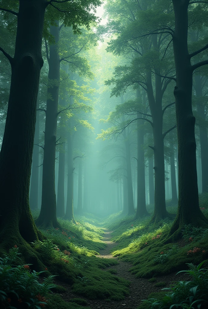 a forest in which no animal noise is heard