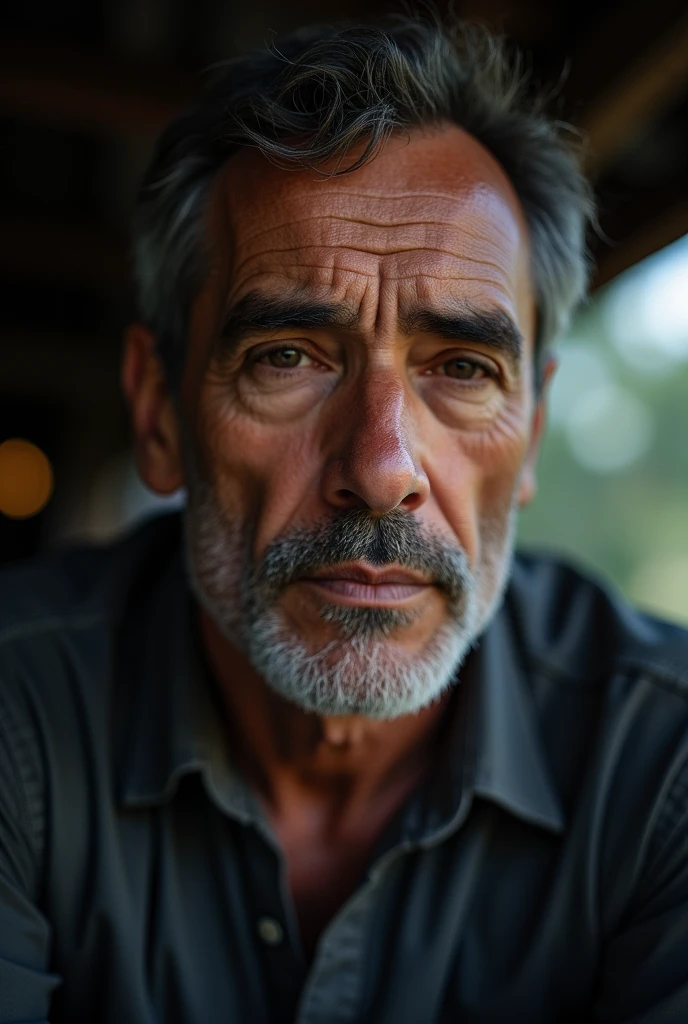 Close-up of Jorge's face. His eyes are open, but his gaze begins to slowly fade.