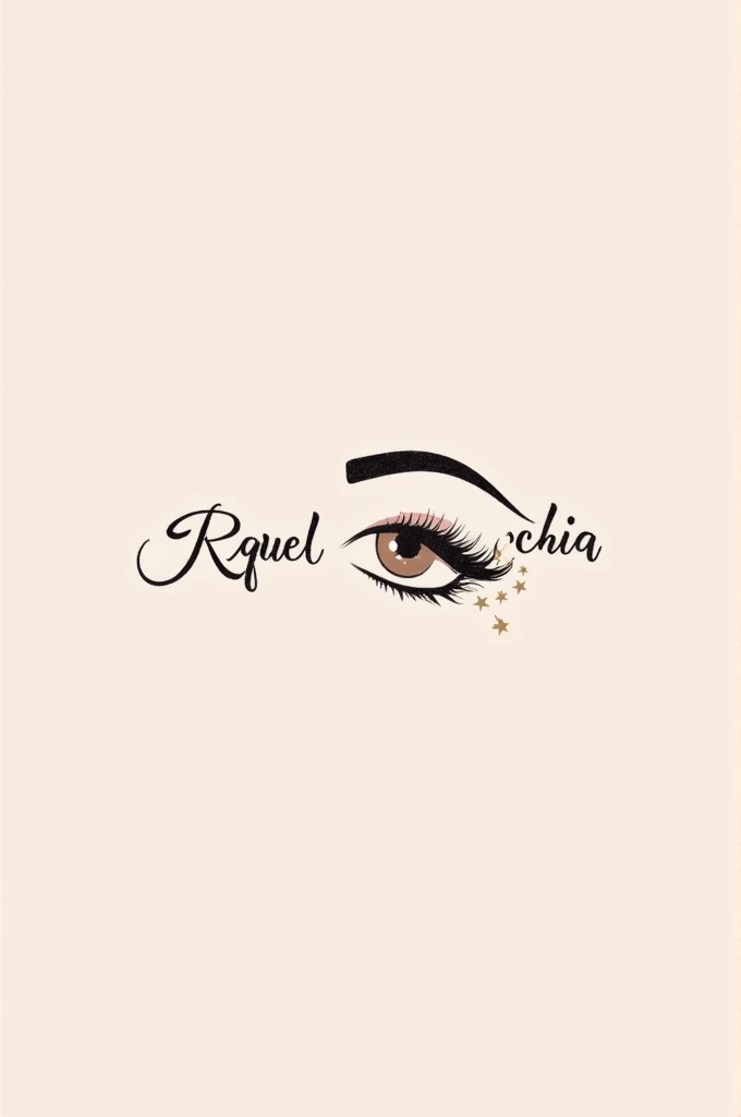 Create a logo written by Raquel Iavecchia for an eyebrow designer
