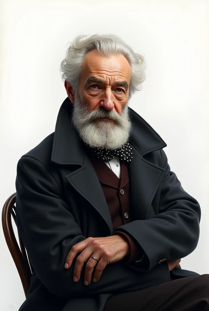 ULTRA REALISTIC, FULL BODY SHOT OF jOSEPH CONRAD, WHITE BACKGROUND
