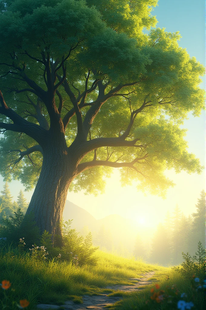 Sun on a tree