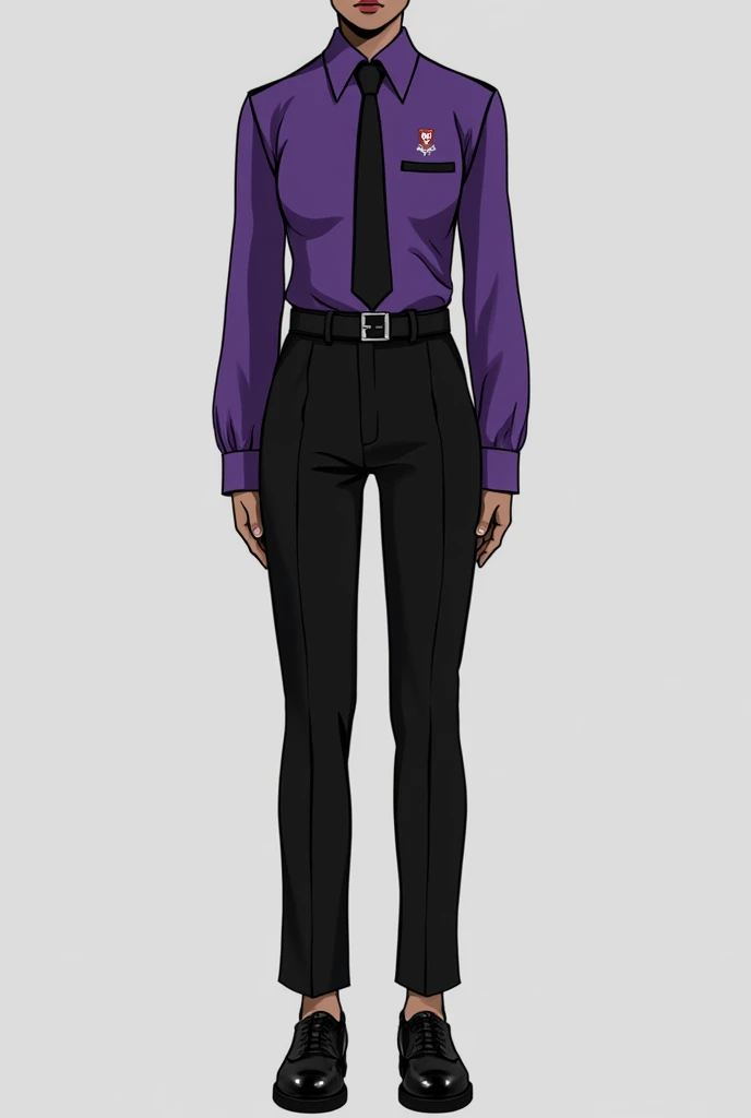 Make me a unique purple and black uniform for 11th grade