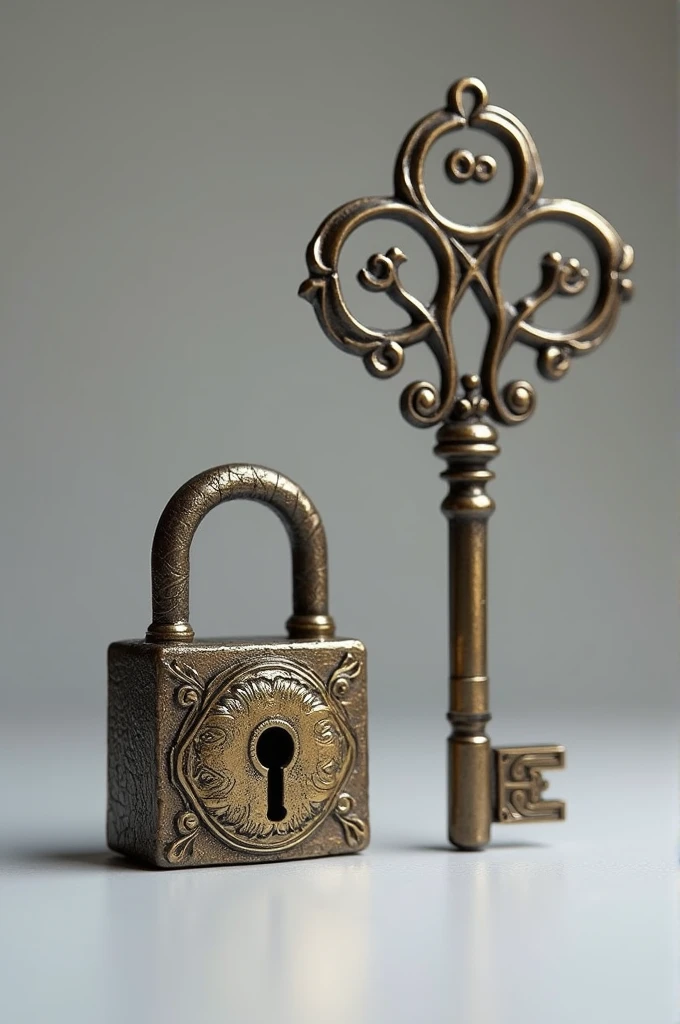 Create a small lock next to a large key