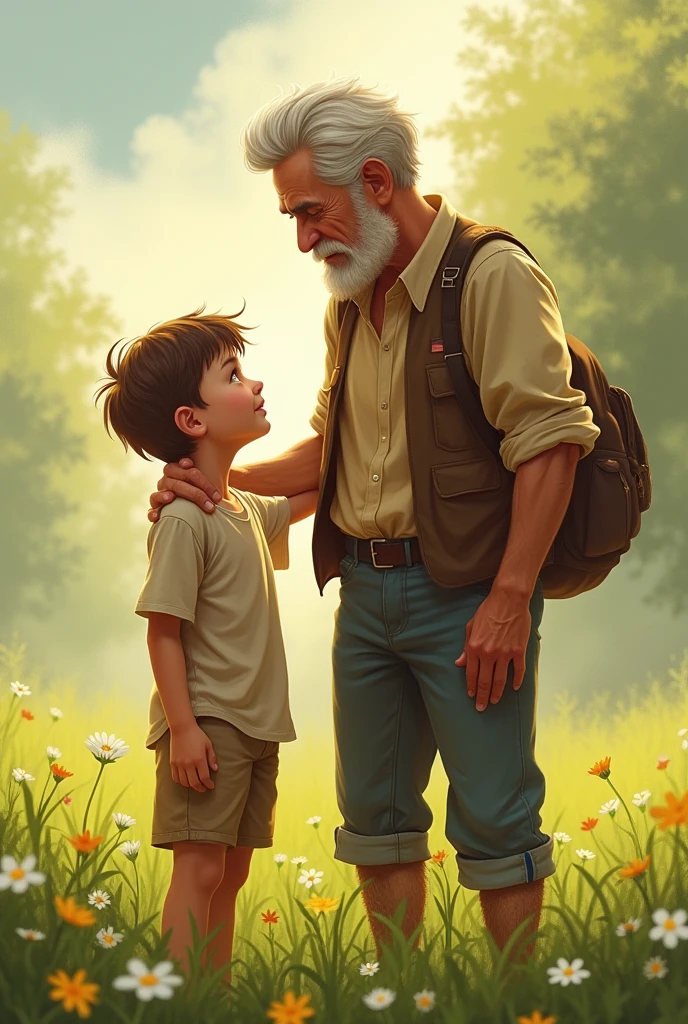 A man with his son