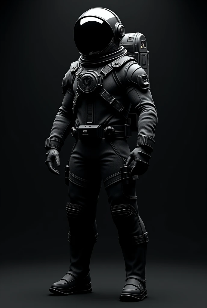 Astronaut with black helmet