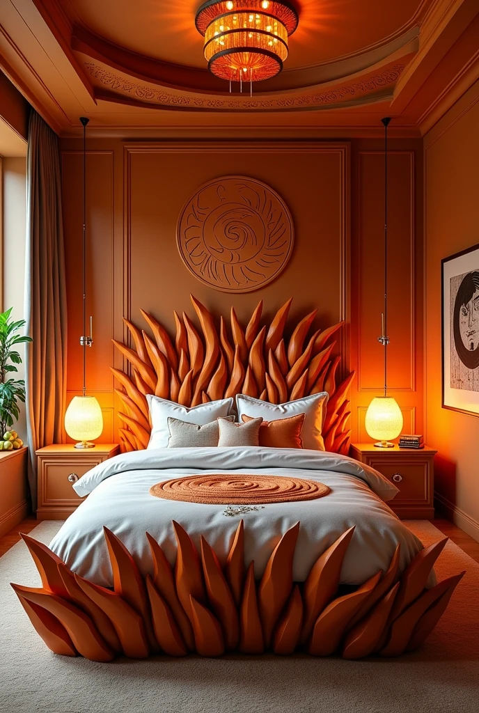 Imagine an incredible room with a bed inspired by the Naruto character. Make your dream room look like a dream with the character. Imagine the dream room with the best quality.