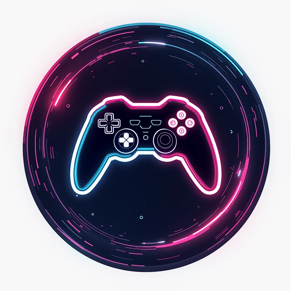 A circular logo for a group of video game creators
