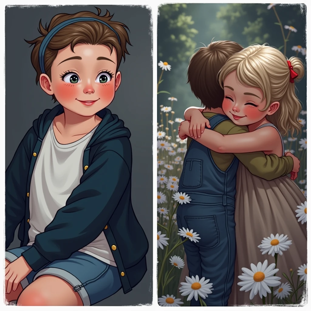 Cute hug
