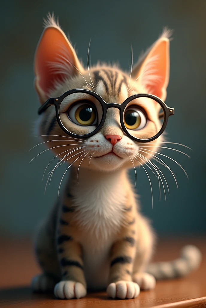 Cat with glasses