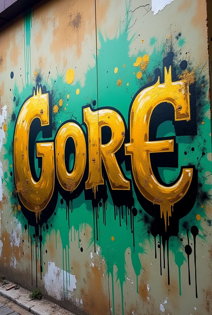 A graffiti that says Gor£