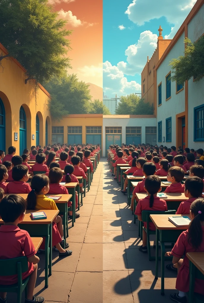  children in the education they received in 1990 and the education they receive now in Mexico 