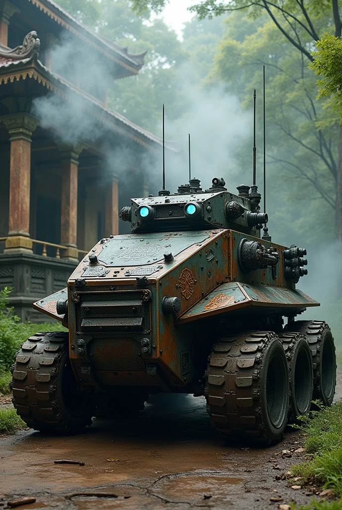 The fierce Thai food tank in the forest temple is even fiercer than this one.