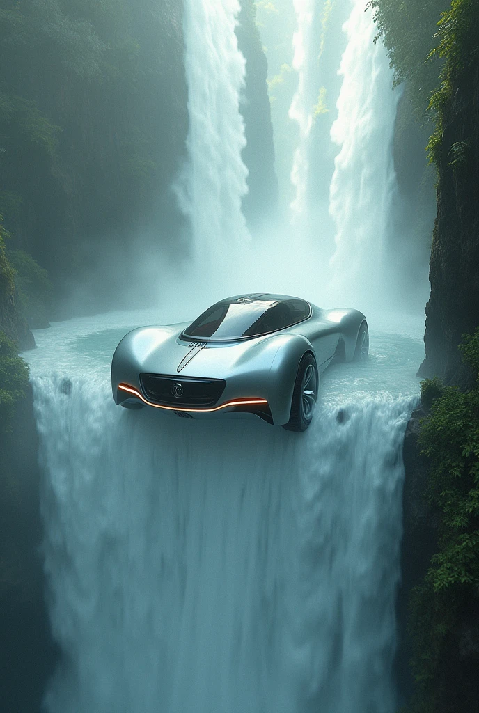 Car with watterfol