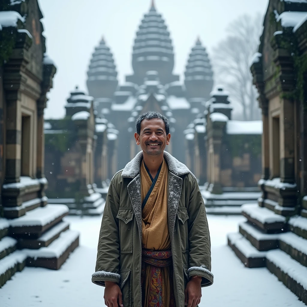 Khmer Smile, Angkor Thom, Snow Scene