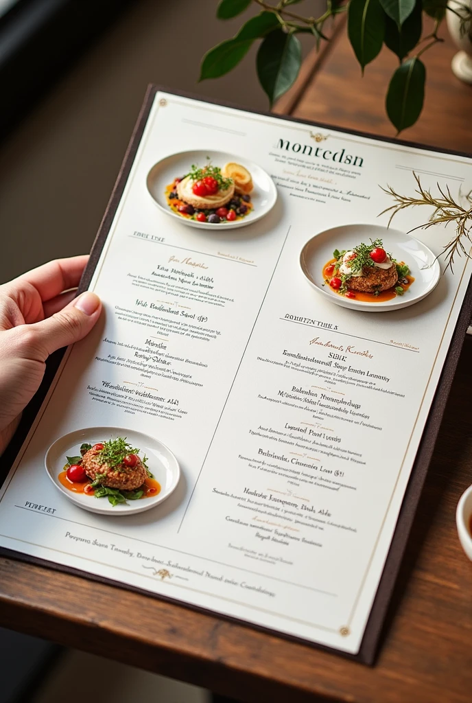 A menu