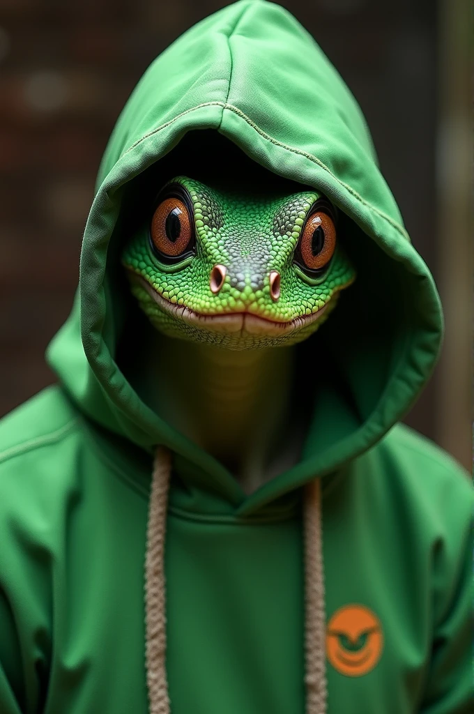 Crotalus adamanteus green hoodie