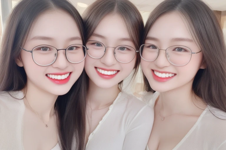 (realistic、masterpiece、Best Quality、8K、highres、high resolution:1.3)、two women in white bikini posing for a picture, with a twin, two girls, sakimichan, twins, beautiful gemini twins portrait, ulzzang, beautiful gemini twins, adult pair of twins, bbwchan, 3/4 bust, cutecore, milky white skin, good young girl, korean girl, yanjun chengt Huge breasts、smile, looking at viewers、super fine face and eyes、long hair、indoor、 upper body、