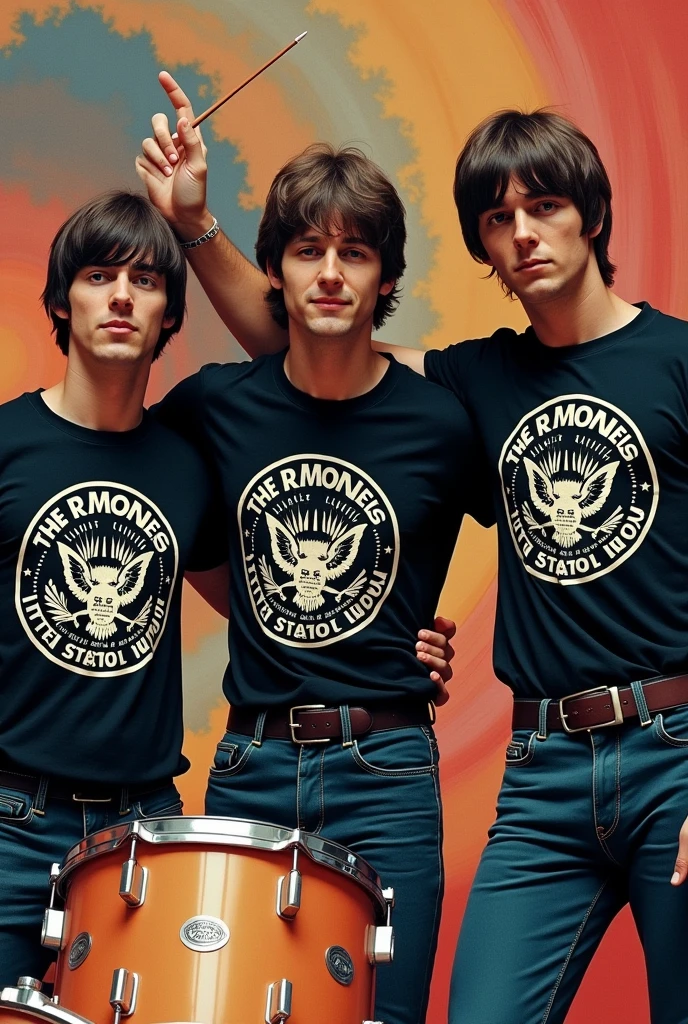 the beatles wearing ramones t-shirts
