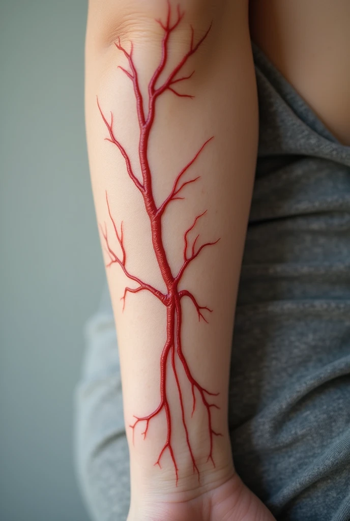 ager's arm with veins